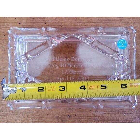 Tiffany & Co Crystal Placido Domingo 40 Year Commemorative Bamboo Trinket Box - Picture 6 of 8